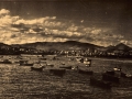 Reproducción de una tarjeta postal de la Bahía de Txingudi