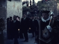 La procesión a su paso por las calles de Hondarribia en Semana Santa