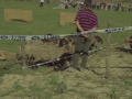 Perro guiando a las ovejas durante la prueba