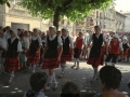 Dantzaris en los actos de inauguración de la ermita Kurtzetxo tras su restauración