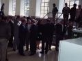 Autoridades durante su visita a las instalaciones de la central