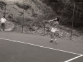 Partido de inauguración de la pista de tenis Larrain-Gain