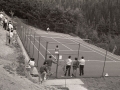 Partido de inauguración de la pista de tenis Larrain-Gain