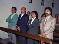 Asistentes a los actos de inauguración de la ermita de Santa Magdalena. Entre ellos se encuentran Eli Galdos, Esther Larrañaga y el diputado del cultura Xabier Lete