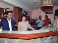 Pareja detrás de una barra durante los actos de inauguración de la sociedad Txantxiku Txoko