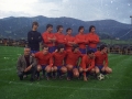 Equipo de fútbol en el campo Azkoagain