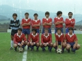 Equipo de fútbol en el campo Azkoagain