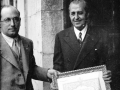 Homenaje al Director General de Arquitectura D. Pedro Muguruza y al Dr. Arrillaga