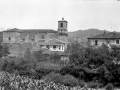 Paisaje de Zaldibia con la iglesia Parroquial de Santa Fé