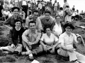 Grupo de montañeros en Aloña el día de la celebración