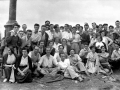 Grupo de montañeros en Aloña el día de la celebración