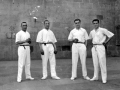 Juan Jose Altuna Iturzaeta “Gomazko Gizona”, Irureta II.a (Felix Irureta), Egia (Alberto Egia) eta Ignazio Kortabitarte pilotariak Eibarko udal pilotalekuan