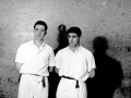 Soroa (Migel Soroa) eta Ogeta (Jose Maria Palacios) pilotariak Eibarko Astelena pilotalekuan