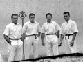 Urzelai II.a (Justino Urzelai), Felipe (Jose Aramendi), Juan Korta eta Ignazio Kortabitarte pilotariak Eibarko Astelena pilotalekuan