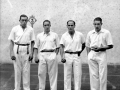 Txikito de Durango (Antonio Calzada), Mallabiako Txikito (Pablo Berasaluze), Corono (Pablo Hernaez) eta Arteondo (Juan Zabala) pilotariak Eibarko Astelena pilotalekuan