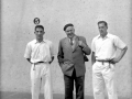 Zurdo de Mondragon (Jose Etxeberria) eta Atano VII.a (Jose Maria Juaristi) pilotariak Eibarko Astelena pilotalekuan