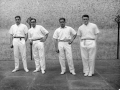 Artazo (Justo Juaristi), Etxabe IV.a (Juan Artetxe), Urzelai II.a (Justino Urzelai) eta Kirru (Pablo Elgezabal) pilotariak Eibarko Astelena pilotalekuan