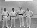 Etxabe IV.a (Juan Artetxe), Urzelai II.a (Justino Urzelai), Mondragones (Juan Bautista Azkarate) eta Kirru (Pablo Elgezabal) pilotariak Eibarko Astelena pilotalekuan