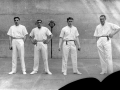 Artazo (Justo Juaristi), Etxabe IV.a (Juan Artetxe), Kirru (Pablo Elgezabal) eta Mondragones (Juan Bautista Azkarate) pilotariak Eibarko Astelena pilotalekuan