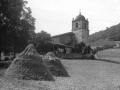 Paisaje con la iglesia parroquial.