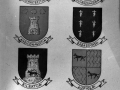 Dibujo de los escudos:. Aguirrebeitia - Aguirresakona, Andiconagoitia - Basaguchia, Bilbatua - Lupiola, Sarriamaza - Zugaza.
