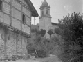 Vírgala Mayor. Paisaje con la torre de la iglesia.