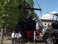 Trabajos de colocación de la nueva locomotora