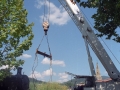 Trabajos de colocación de la nueva locomotora