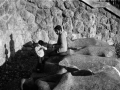 "Esculturas de Oteiza, antes de colocar, en primavera de 1969. Aranzazu"