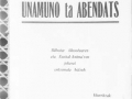 Salbatore Mitxelenaren ´Unamuno ta Abendats´ liburuko azalaren erreprodukzioa
