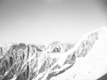 Mont Blanc. Mendigunearen ikuspegi partziala Vallot aterpetxetik ikusita
