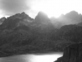 Estany Travessani. Ilunabarra