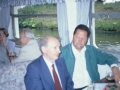 Juan San Martin durante un paseo turístico en barco por un canal de Berlín