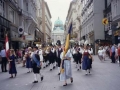 Desfile folklorikoa Vienako kale batean zehar