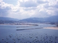 Txingudiko badiaren panoramika Jaizkibel menditik ikusita