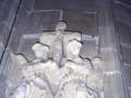 Figura de ángeles en piedra en la iglesia Santa María de la Asunción de Hondarribia