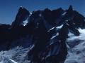 Alpeak. Grandes Jorasses mendia eta Diente del Gigante, Aiguille du Midi-tik