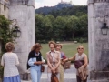 Mari Paz Ibeas en el arco del Palacio de Seteais