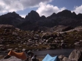 Bohí bailarako Estany Negre lakuan kanpaldia, Aigüestortes i Estany de Sant Maurici Parke Naturalaren barruan