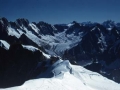 Alpeak. Talèfre Glaziarra, Aiguille Verte, Les Droites eta Triolet