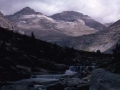 Monte Perdido eta Soum de Ramond mendiak Gradas de Soasotik ikusita