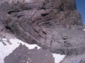Cilindro de Marboré mendi gailurra, laku izoztutik ikusita, Ordesa eta Monte Perdido Parke Nazionalean