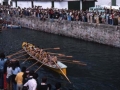 Recibimiento a la tripulación de la trainera ´San Nicolás´ de Orio a su llegada al puerto