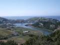 Zumaia y la desembocadura del río Urola desde la iglesia de San Miguel de Artadi