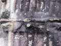 Detalle de arquivoltas de la portada románica tapiada de la primitiva parroquia de Pasai San Pedro