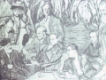 Ignacio Zuloagak eginiko ´Mis amigos´ marrazkiaren erreprodukzioa