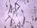 Neolito garaiko levantetar labar-pintura ehiz eszena baten irudikapenaren erreprodukzioa, Valltorta-ko Sakanean