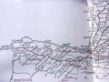 Santiago de Compostelara doan Bide Frantsesaren mapa baten erreprodukzioa