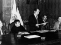 Juan San Martin, en la asamblea de la Academia de la Lengua Vasca en homenaje a Pedro Miguel Urruzuno