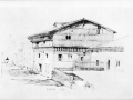 Reproducción de un dibujo de la casa Amarrenengua de Eibar